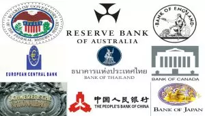 ธนาคารกลางและสกุลเงินหลักตลาด Forex Including central banks currency and interest rate