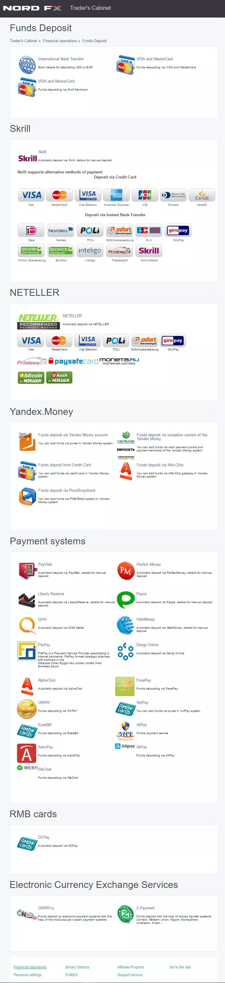 โบรกเกอร์ NordFX ดีไหม (Review) 3 forex-broker-NordFX-Funds-deposit