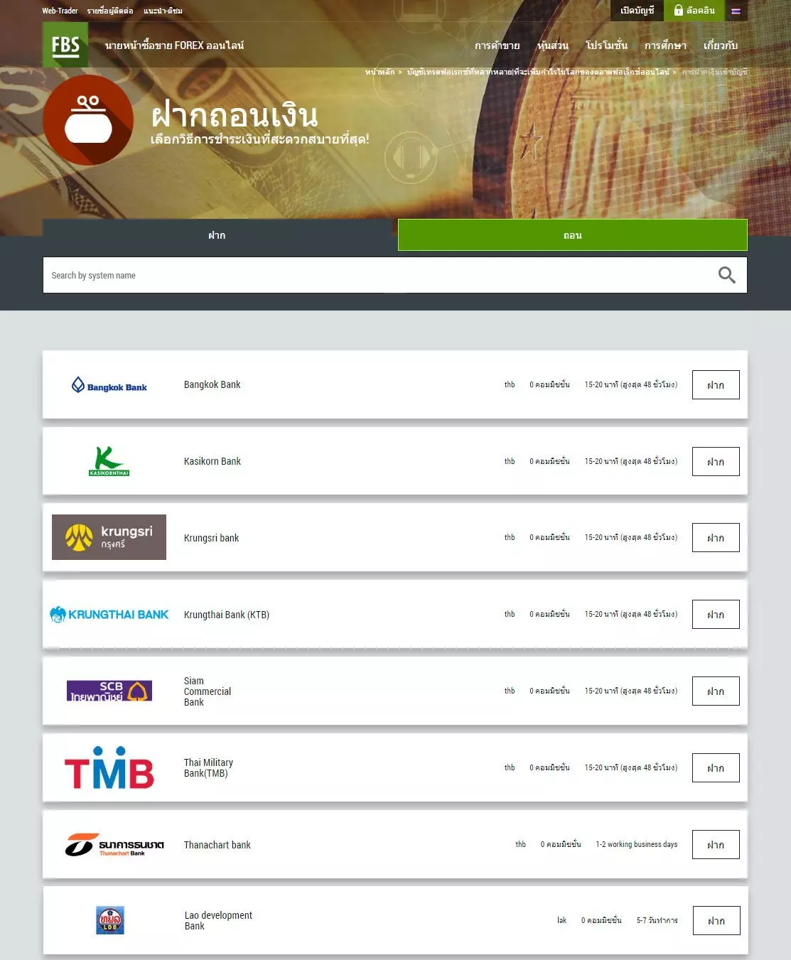 สมัคร forex รับโบนัส 100% ถอนได้ 9 Deposit-Support-Bank-FBS-broker