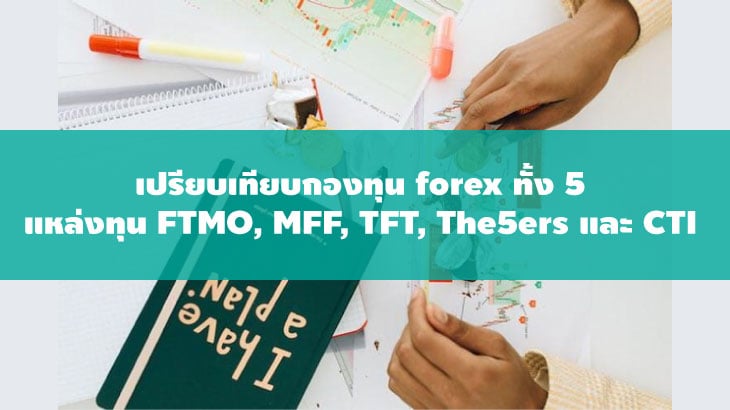 เปรียบเทียบกองทุน forex ทั้ง 5 แหล่งทุน ftmo mff tft the5ers และ cti