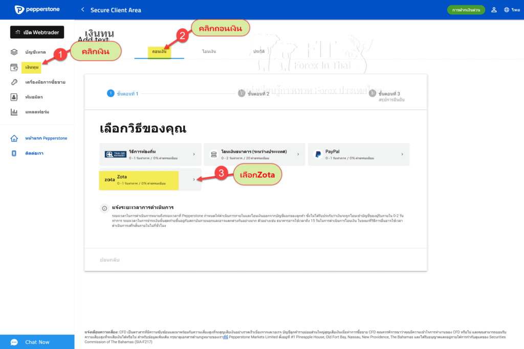 how to withdraw money from pepperstone broker to thai bank 2